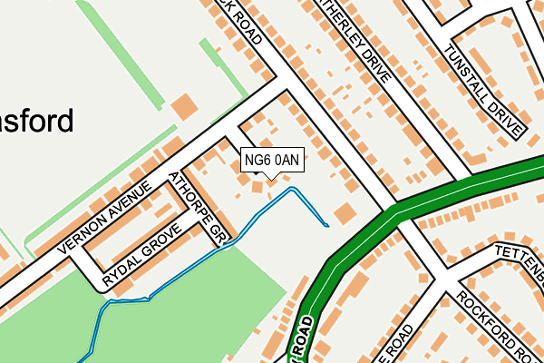 NG6 0AN map - OS OpenMap – Local (Ordnance Survey)