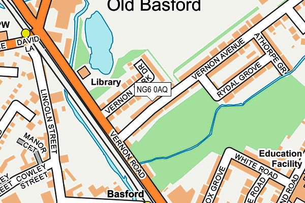 NG6 0AQ map - OS OpenMap – Local (Ordnance Survey)