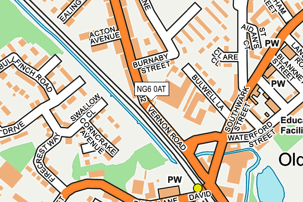 NG6 0AT map - OS OpenMap – Local (Ordnance Survey)