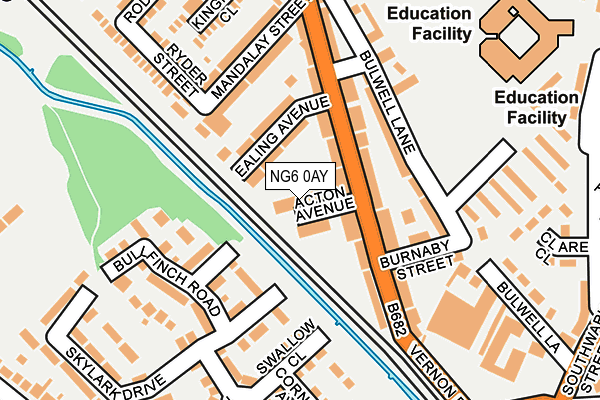 NG6 0AY map - OS OpenMap – Local (Ordnance Survey)