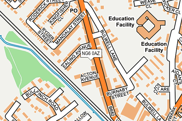 NG6 0AZ map - OS OpenMap – Local (Ordnance Survey)