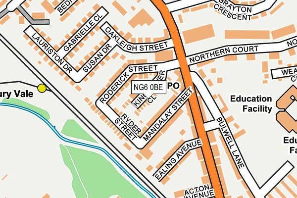 NG6 0BE map - OS OpenMap – Local (Ordnance Survey)