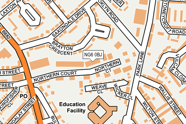 NG6 0BJ map - OS OpenMap – Local (Ordnance Survey)