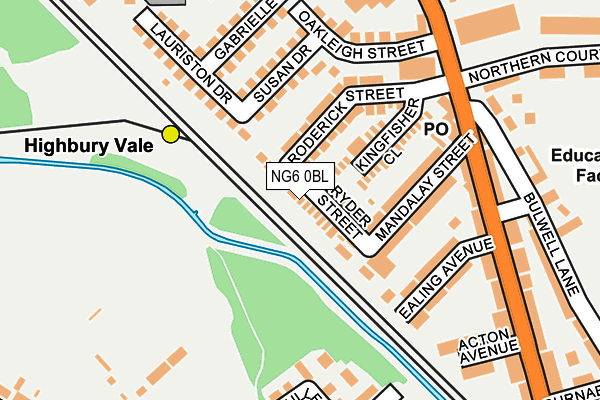 NG6 0BL map - OS OpenMap – Local (Ordnance Survey)