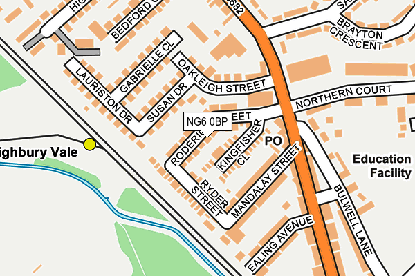 NG6 0BP map - OS OpenMap – Local (Ordnance Survey)