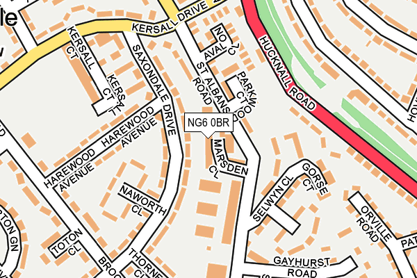 NG6 0BR map - OS OpenMap – Local (Ordnance Survey)