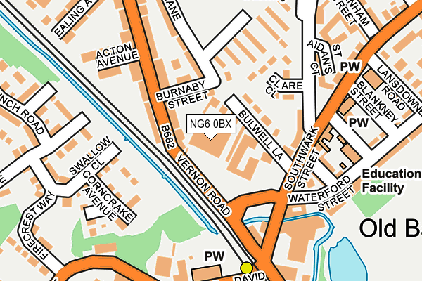 NG6 0BX map - OS OpenMap – Local (Ordnance Survey)