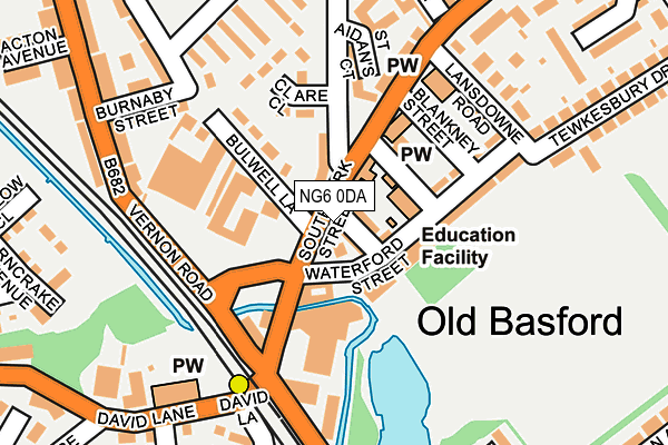 NG6 0DA map - OS OpenMap – Local (Ordnance Survey)