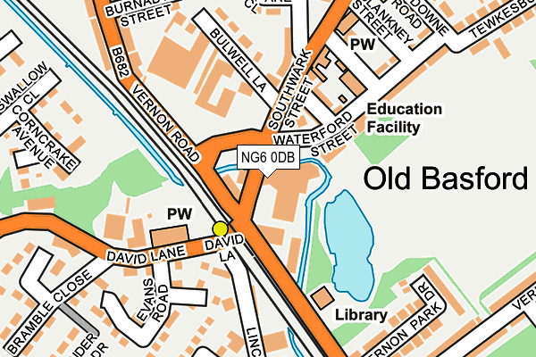 NG6 0DB map - OS OpenMap – Local (Ordnance Survey)
