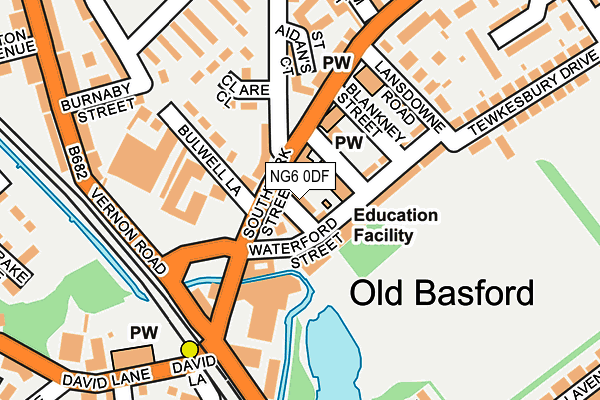 NG6 0DF map - OS OpenMap – Local (Ordnance Survey)