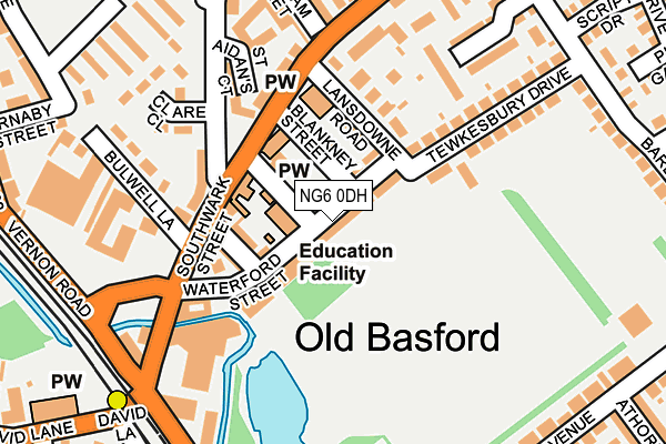 NG6 0DH map - OS OpenMap – Local (Ordnance Survey)