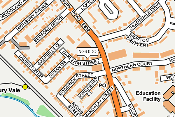 NG6 0DQ map - OS OpenMap – Local (Ordnance Survey)