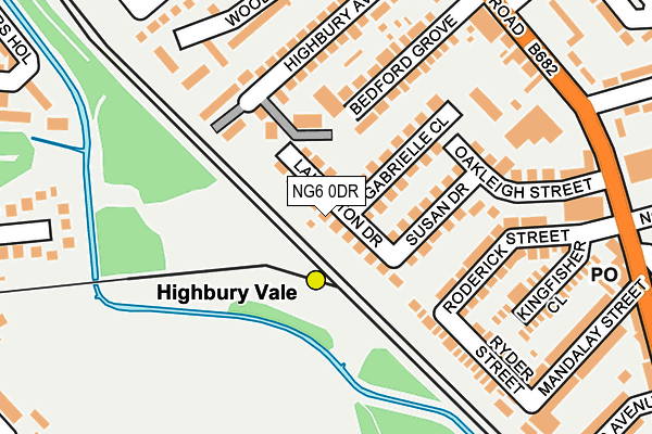 NG6 0DR map - OS OpenMap – Local (Ordnance Survey)