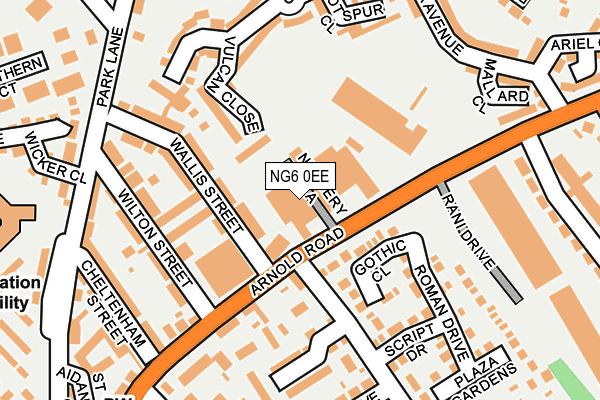 NG6 0EE map - OS OpenMap – Local (Ordnance Survey)