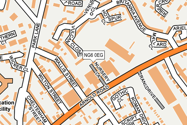 NG6 0EG map - OS OpenMap – Local (Ordnance Survey)