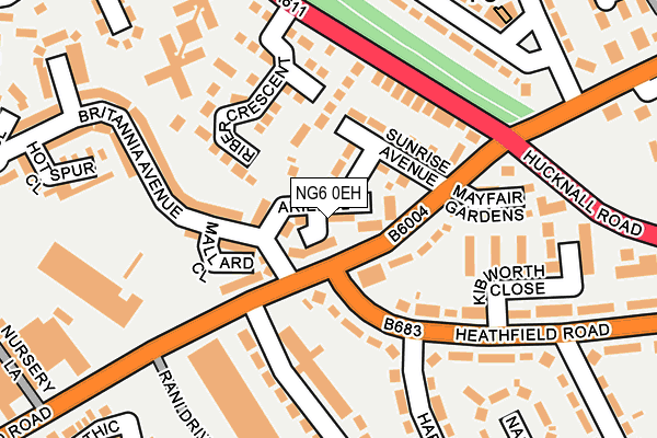 NG6 0EH map - OS OpenMap – Local (Ordnance Survey)