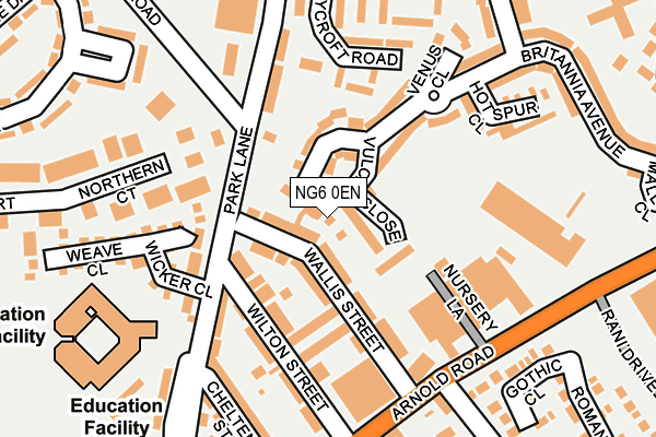 NG6 0EN map - OS OpenMap – Local (Ordnance Survey)