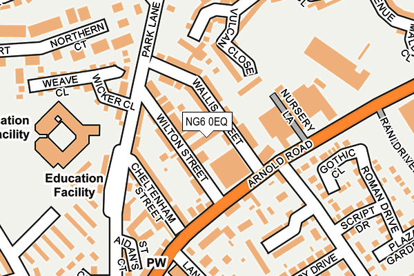 NG6 0EQ map - OS OpenMap – Local (Ordnance Survey)