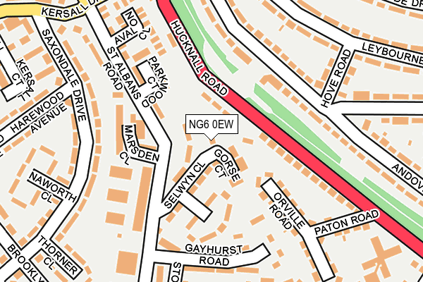 NG6 0EW map - OS OpenMap – Local (Ordnance Survey)