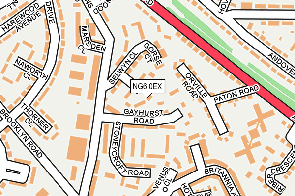 NG6 0EX map - OS OpenMap – Local (Ordnance Survey)