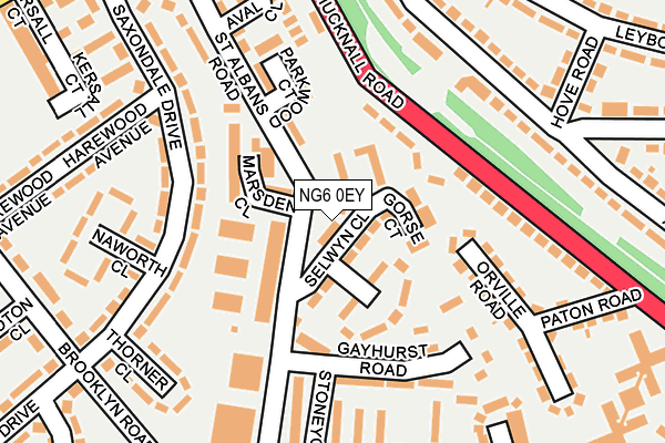 NG6 0EY map - OS OpenMap – Local (Ordnance Survey)
