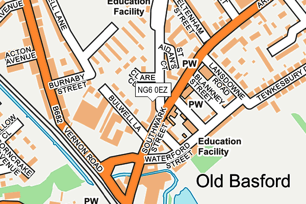 NG6 0EZ map - OS OpenMap – Local (Ordnance Survey)