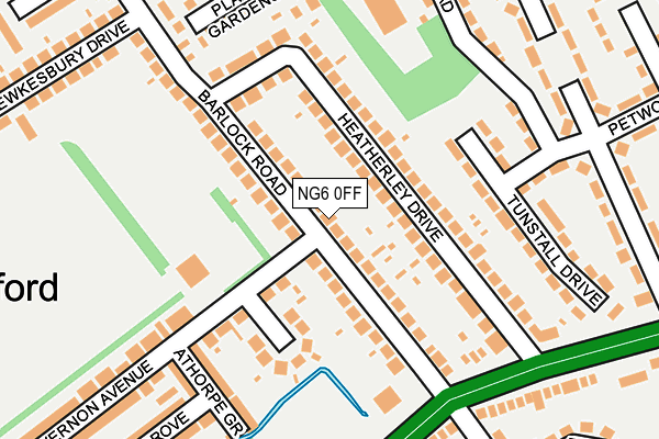 NG6 0FF map - OS OpenMap – Local (Ordnance Survey)