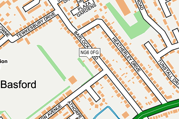 NG6 0FG map - OS OpenMap – Local (Ordnance Survey)