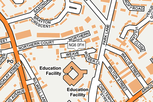 NG6 0FH map - OS OpenMap – Local (Ordnance Survey)