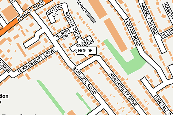 NG6 0FL map - OS OpenMap – Local (Ordnance Survey)