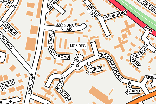 NG6 0FS map - OS OpenMap – Local (Ordnance Survey)