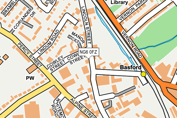 NG6 0FZ map - OS OpenMap – Local (Ordnance Survey)