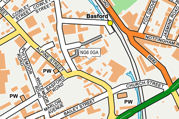 NG6 0GA map - OS OpenMap – Local (Ordnance Survey)