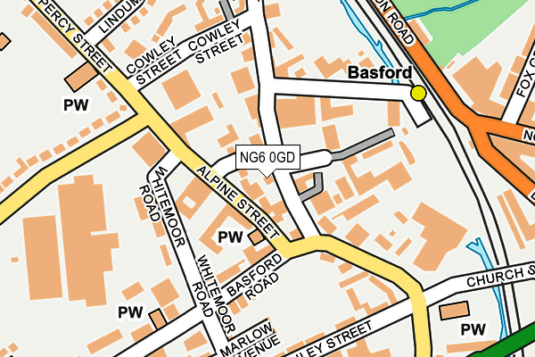 NG6 0GD map - OS OpenMap – Local (Ordnance Survey)