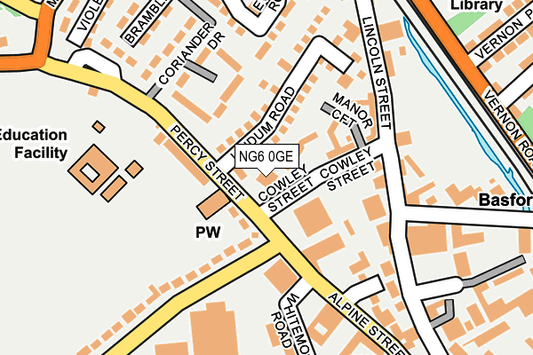 NG6 0GE map - OS OpenMap – Local (Ordnance Survey)