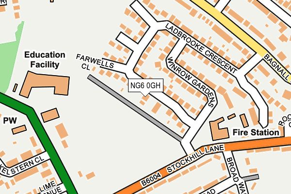 NG6 0GH map - OS OpenMap – Local (Ordnance Survey)