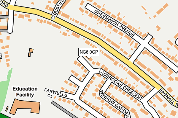 NG6 0GP map - OS OpenMap – Local (Ordnance Survey)