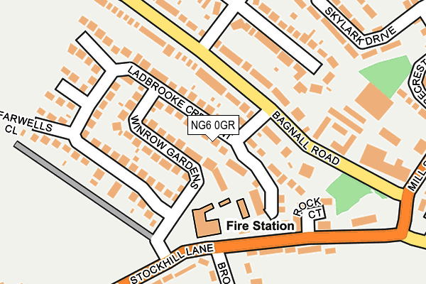 NG6 0GR map - OS OpenMap – Local (Ordnance Survey)