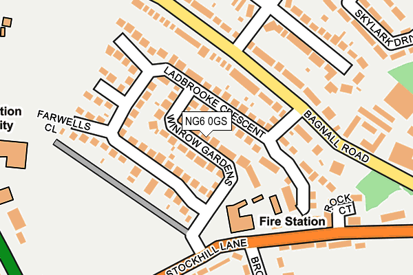 NG6 0GS map - OS OpenMap – Local (Ordnance Survey)