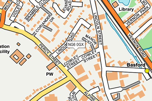 NG6 0GX map - OS OpenMap – Local (Ordnance Survey)