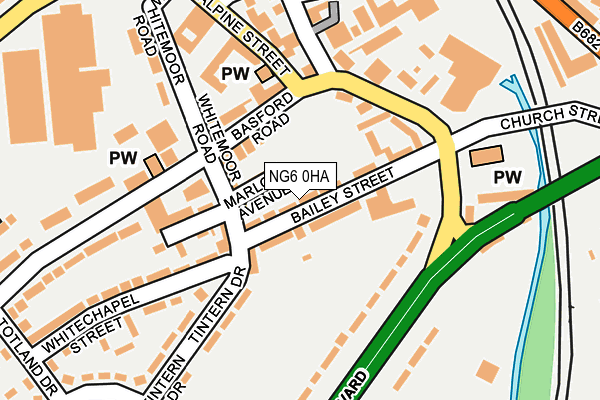 NG6 0HA map - OS OpenMap – Local (Ordnance Survey)