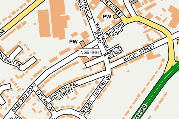 NG6 0HH map - OS OpenMap – Local (Ordnance Survey)