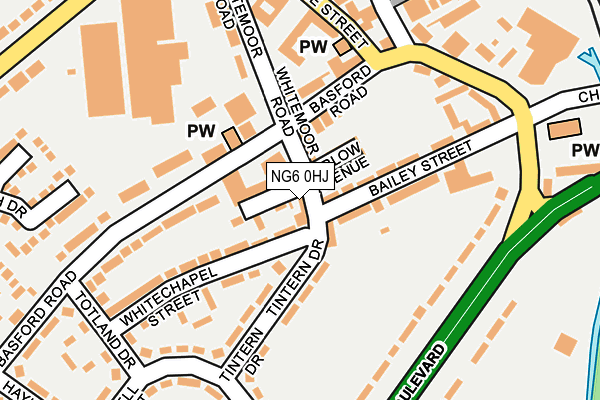 NG6 0HJ map - OS OpenMap – Local (Ordnance Survey)