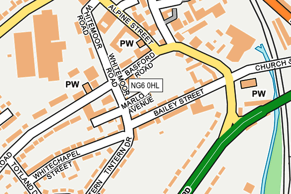 NG6 0HL map - OS OpenMap – Local (Ordnance Survey)