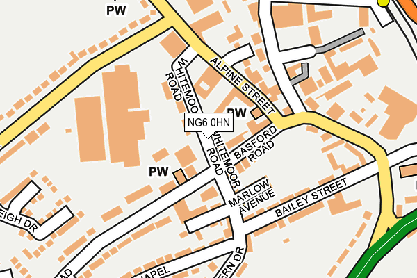 NG6 0HN map - OS OpenMap – Local (Ordnance Survey)