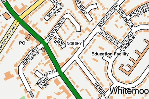 NG6 0HY map - OS OpenMap – Local (Ordnance Survey)