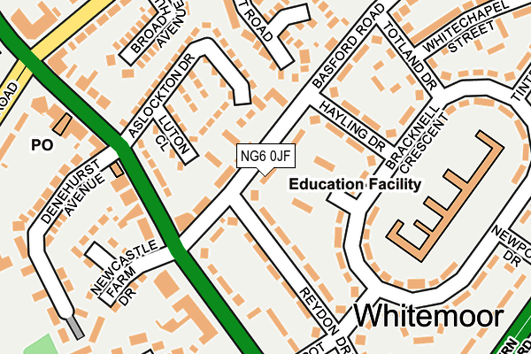 NG6 0JF map - OS OpenMap – Local (Ordnance Survey)