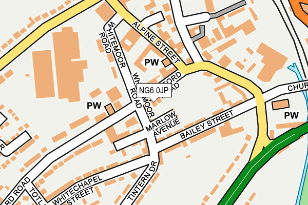 NG6 0JP map - OS OpenMap – Local (Ordnance Survey)
