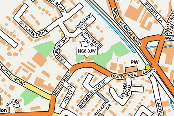 NG6 0JW map - OS OpenMap – Local (Ordnance Survey)