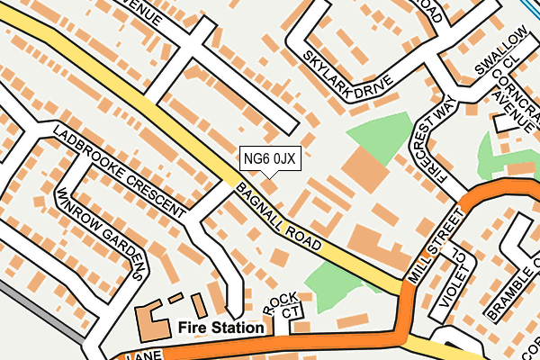 NG6 0JX map - OS OpenMap – Local (Ordnance Survey)